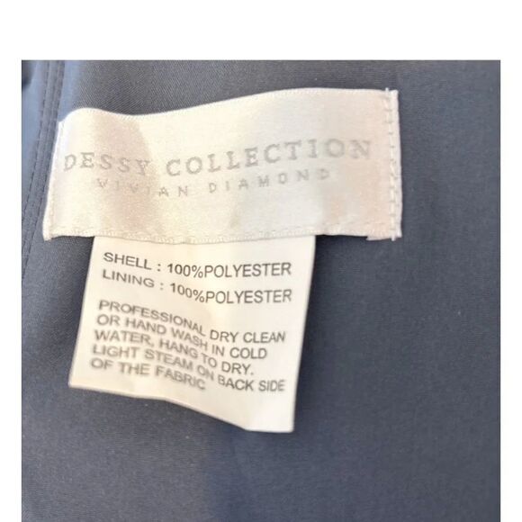 Dessy Collection Off the Shoulder Notch Trumpet Gown with Front Slit Size 2 NWT - Picture 5 of 8